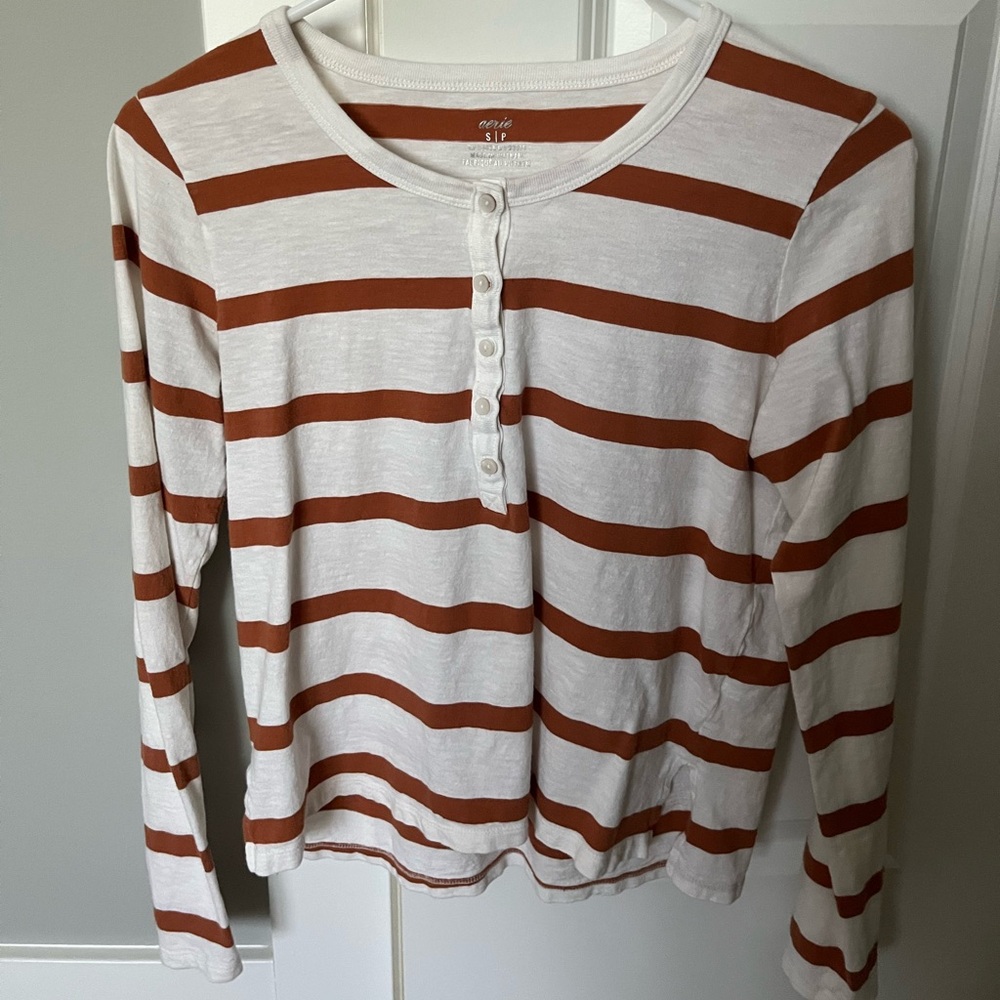 aerie cropped long sleeve henley
